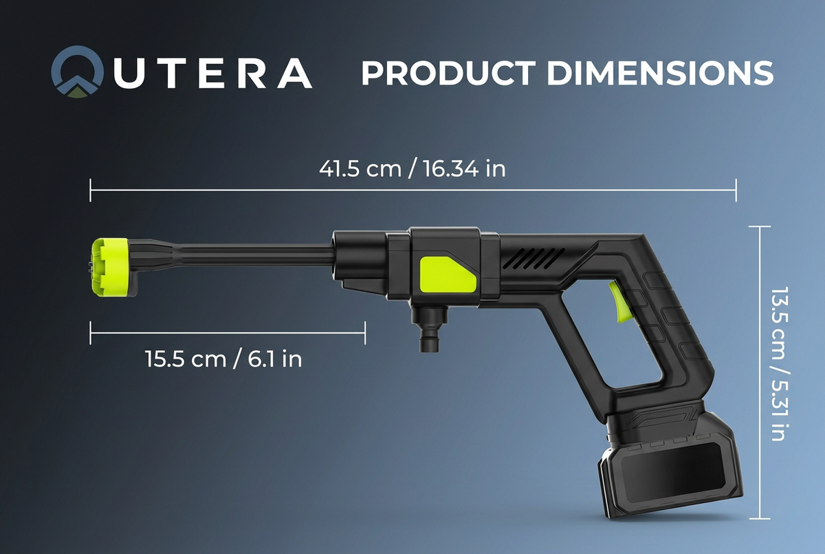 Outera product dimensions graphic