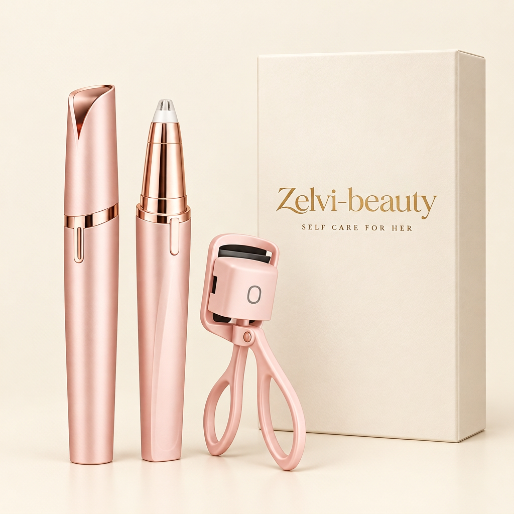 Zelvi-beauty brow trimmer and lash curler packaging