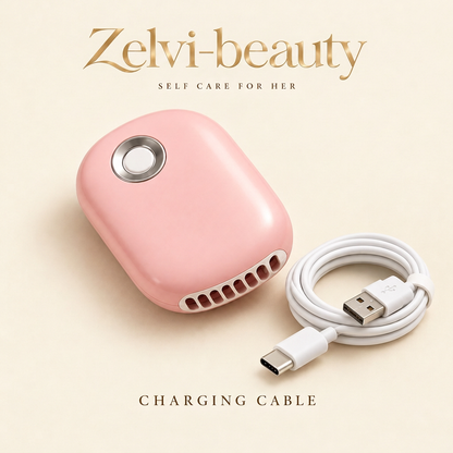 Zelvi-beauty mini fan and charging cable